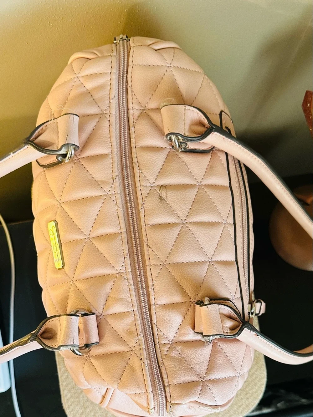 Jessica Simpson Quilted Soft Pink Women's Shoulder Bag